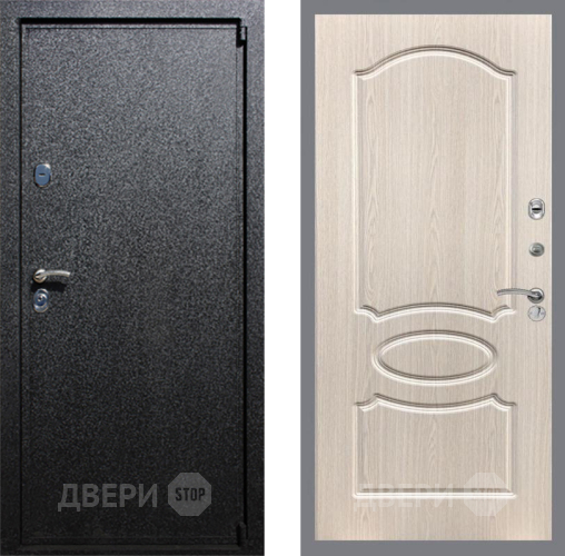 Входная металлическая Дверь Рекс (REX) 3 FL-128 Беленый дуб в Пущино