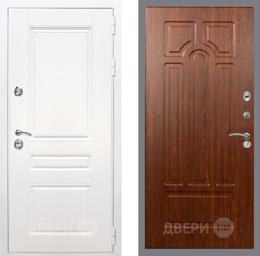 Входная металлическая Дверь Рекс (REX) Премиум-н Силк Сноу FL-58 Морёная берёза в Пущино