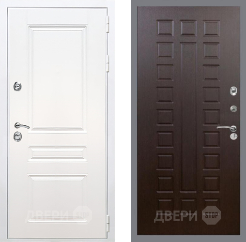 Входная металлическая Дверь Рекс (REX) Премиум-н Силк Сноу FL-183 Венге в Пущино