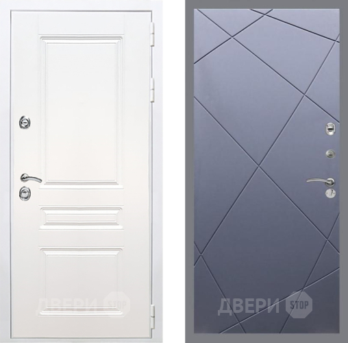 Входная металлическая Дверь Рекс (REX) Премиум-н Силк Сноу FL-291 Силк титан в Пущино
