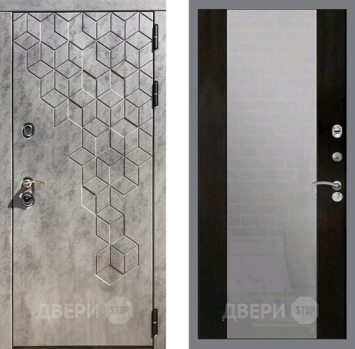 Входная металлическая Дверь Рекс (REX) 23 СБ-16 Зеркало Венге в Пущино