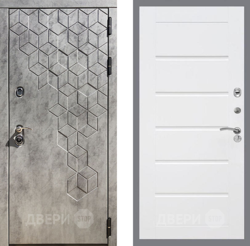 Входная металлическая Дверь Рекс (REX) 23 Сити Белый ясень в Пущино