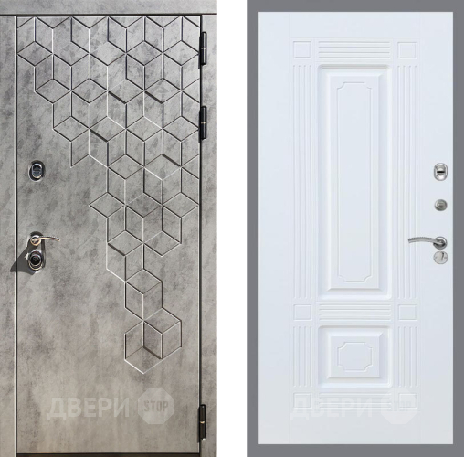 Входная металлическая Дверь Рекс (REX) 23 FL-2 Силк Сноу в Пущино
