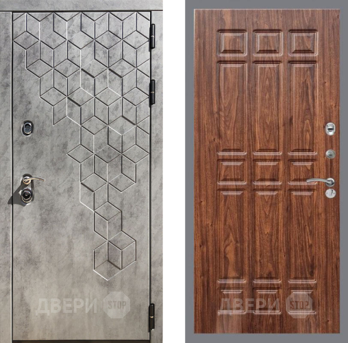 Входная металлическая Дверь Рекс (REX) 23 FL-33 орех тисненый в Пущино