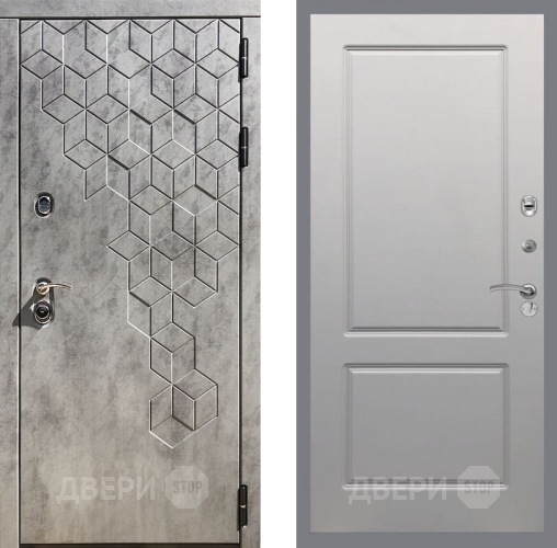 Входная металлическая Дверь Рекс (REX) 23 FL-117 Грей софт в Пущино
