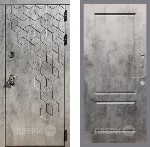 Входная металлическая Дверь Рекс (REX) 23 FL-117 Бетон темный в Пущино