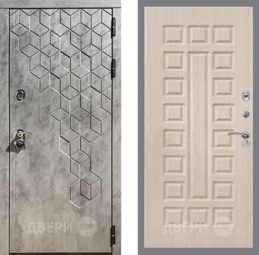 Входная металлическая Дверь Рекс (REX) 23 FL-183 Беленый дуб в Пущино