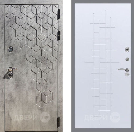 Входная металлическая Дверь Рекс (REX) 23 FL-289 Белый ясень в Пущино