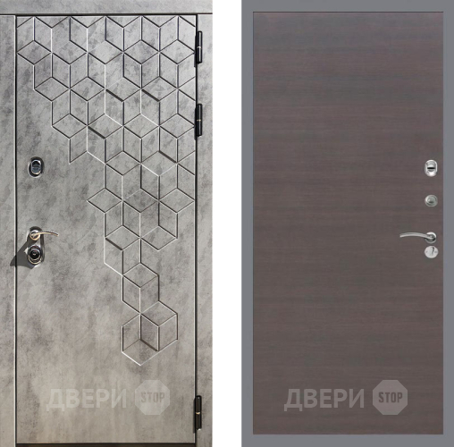 Входная металлическая Дверь Рекс (REX) 23 GL венге поперечный в Пущино
