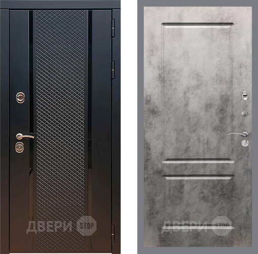 Входная металлическая Дверь Рекс (REX) 25 FL-117 Бетон темный в Пущино