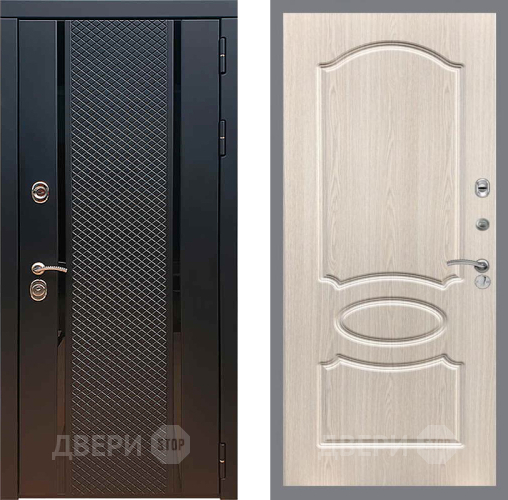 Входная металлическая Дверь Рекс (REX) 25 FL-128 Беленый дуб в Пущино