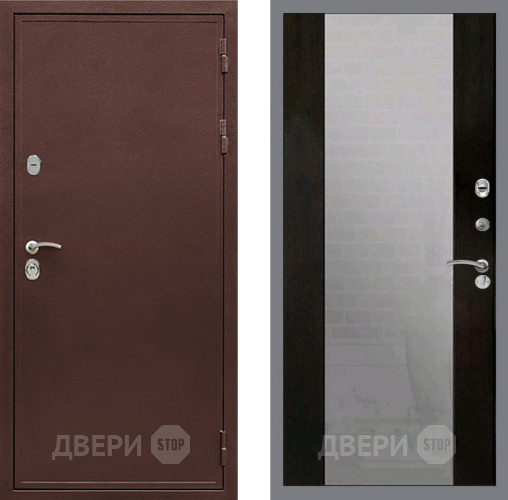 Входная металлическая Дверь Рекс (REX) 5 металл 3 мм СБ-16 Зеркало Венге в Пущино
