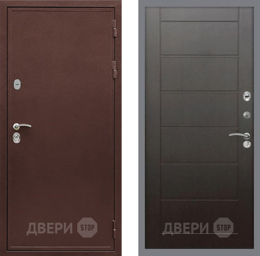 Входная металлическая Дверь Рекс (REX) 5 металл 3 мм Сити Венге в Пущино