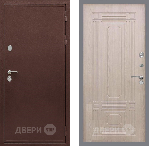 Входная металлическая Дверь Рекс (REX) 5 металл 3 мм FL-2 Беленый дуб в Пущино