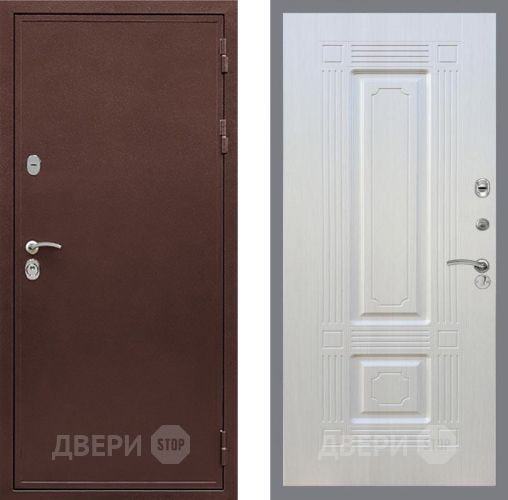 Входная металлическая Дверь Рекс (REX) 5 металл 3 мм FL-2 Лиственница беж в Пущино