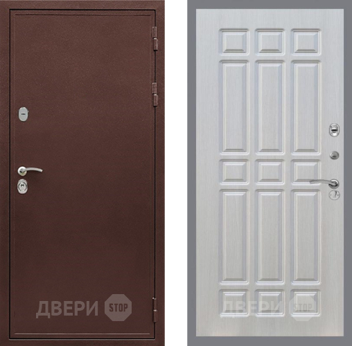 Входная металлическая Дверь Рекс (REX) 5 металл 3 мм FL-33 Лиственница беж в Пущино