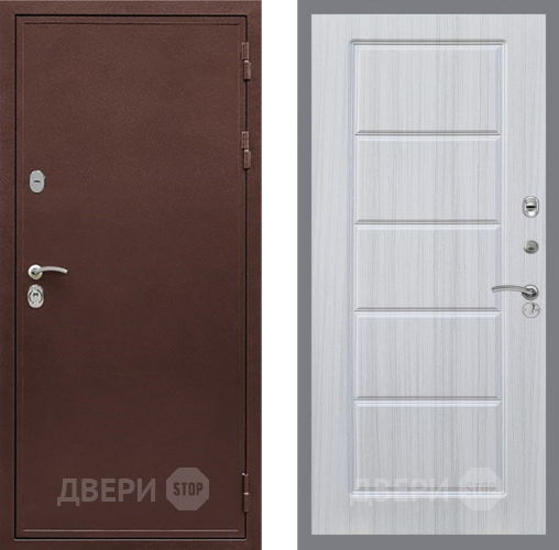 Входная металлическая Дверь Рекс (REX) 5 металл 3 мм FL-39 Сандал белый в Пущино
