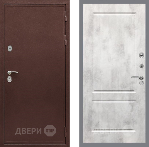 Входная металлическая Дверь Рекс (REX) 5 металл 3 мм FL-117 Бетон светлый в Пущино