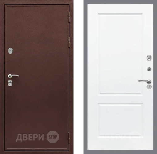 Входная металлическая Дверь Рекс (REX) 5 металл 3 мм FL-117 Силк Сноу в Пущино