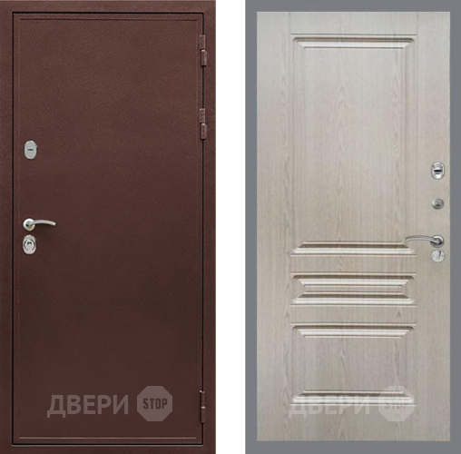 Входная металлическая Дверь Рекс (REX) 5 металл 3 мм FL-243 Беленый дуб в Пущино