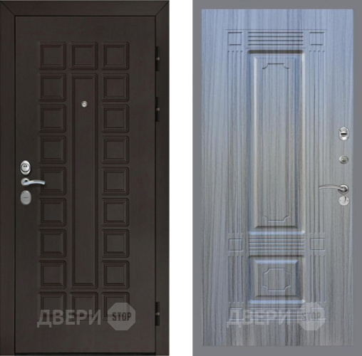 Входная металлическая Дверь Рекс (REX) Сенатор Cisa FL-2 Сандал грей в Пущино