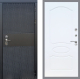 Входная металлическая Дверь Стоп БЛЭК CISA ФЛ-128 Белый ясень в Пущино