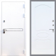 Входная металлическая Дверь Стоп Лайн Вайт ФЛ-128 Белый ясень в Пущино