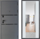 Входная металлическая Дверь Дверной континент Диамант Дизайн ФЛЗ-1 Зеркало Белое дерево в Пущино