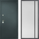 Входная металлическая Дверь Дверной континент Рубикон Серебро Дизайн ФЛ-757 Черное Стекло Софт милк в Пущино