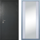 Входная металлическая Дверь Дива МД-40 Титан Д-15 Зеркало Белый в Пущино