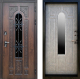 Входная металлическая Дверь Престиж TERMO с терморазрывом Лацио Дуб с окном и ковкой Бетон светлый в Пущино