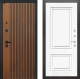 Входная металлическая Дверь Лабиринт (LABIRINT) Шторм 26 Белый (RAL-9003) в Пущино