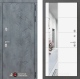 Входная металлическая Дверь Лабиринт (LABIRINT) Бетон Зеркало 19 Белый софт в Пущино