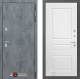 Входная металлическая Дверь Лабиринт (LABIRINT) Бетон 03 Белый софт в Пущино