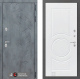Входная металлическая Дверь Лабиринт (LABIRINT) Бетон 23 Белый софт в Пущино
