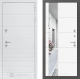 Входная металлическая Дверь Лабиринт (LABIRINT) Трендо Зеркало 19 Белый софт в Пущино