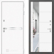 Входная металлическая Дверь Лабиринт (LABIRINT) Лайн White Зеркало 19 Белый софт в Пущино
