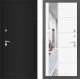 Дверь Лабиринт (LABIRINT) Classic шагрень черная Зеркало 19 Белый софт в Пущино