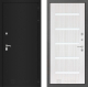 Входная металлическая Дверь Лабиринт (LABIRINT) Classic шагрень черная 01 Сандал белый в Пущино
