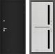 Входная металлическая Дверь Лабиринт (LABIRINT) Classic шагрень черная 02 Сандал белый в Пущино