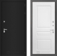 Входная металлическая Дверь Лабиринт (LABIRINT) Classic шагрень черная 03 Белый софт в Пущино