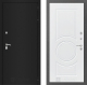 Входная металлическая Дверь Лабиринт (LABIRINT) Classic шагрень черная 23 Белый софт в Пущино