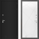 Входная металлическая Дверь Лабиринт (LABIRINT) Classic шагрень черная 24 Белый софт в Пущино