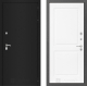 Входная металлическая Дверь Лабиринт (LABIRINT) Classic шагрень черная 11 Белый софт в Пущино
