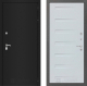 Входная металлическая Дверь Лабиринт (LABIRINT) Classic шагрень черная 14 Дуб кантри белый горизонтальный в Пущино