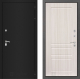 Входная металлическая Дверь Лабиринт (LABIRINT) Classic шагрень черная 03 Сандал белый в Пущино
