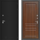 Входная металлическая Дверь Лабиринт (LABIRINT) Classic шагрень черная 03 Орех бренди в Пущино