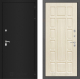 Входная металлическая Дверь Лабиринт (LABIRINT) Classic шагрень черная 12 Беленый дуб в Пущино