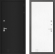 Входная металлическая Дверь Лабиринт (LABIRINT) Classic шагрень черная 07 Белое дерево в Пущино