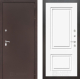 Дверь Лабиринт (LABIRINT) Classic антик медь 26 Белый (RAL-9003) в Пущино
